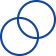 Two interlocking circles icon
